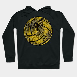 Volley ball | woodcut design Hoodie